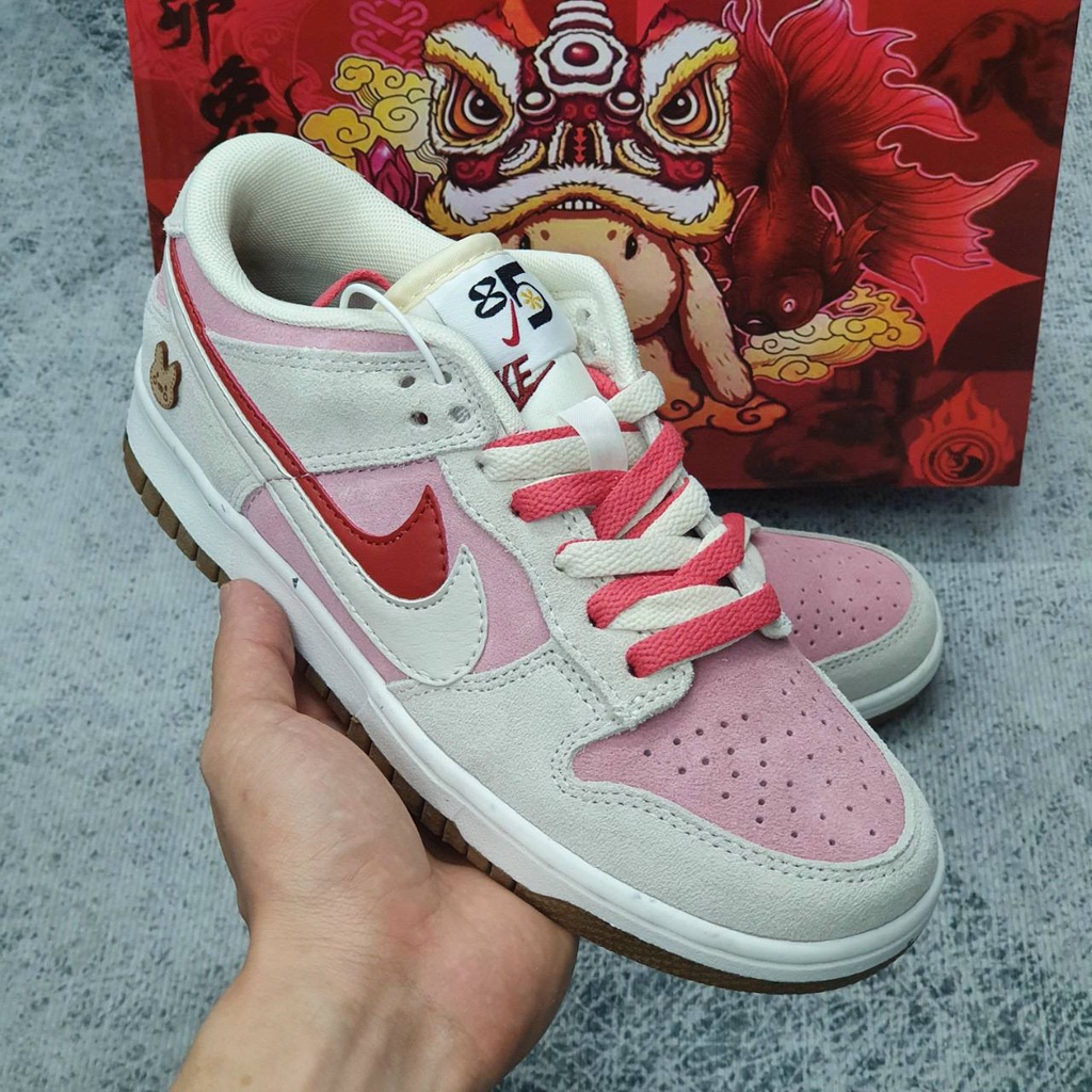 Giày SB Dunk Happy Newyear White Pink 2023 - Sb Con Thỏ