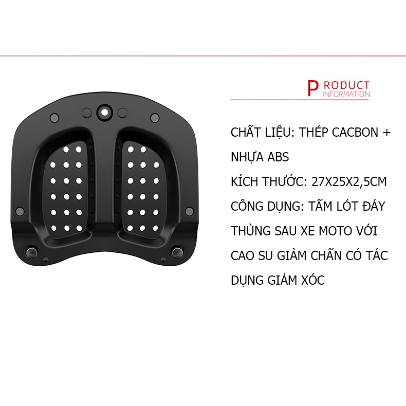 Tấm đáy lót thùng THÉP CÁC BON sau xe moto - Hội quán Phượt XTU khuyên dùng