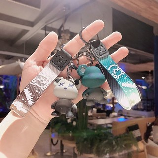Móc khóa ếch bông xanh kute