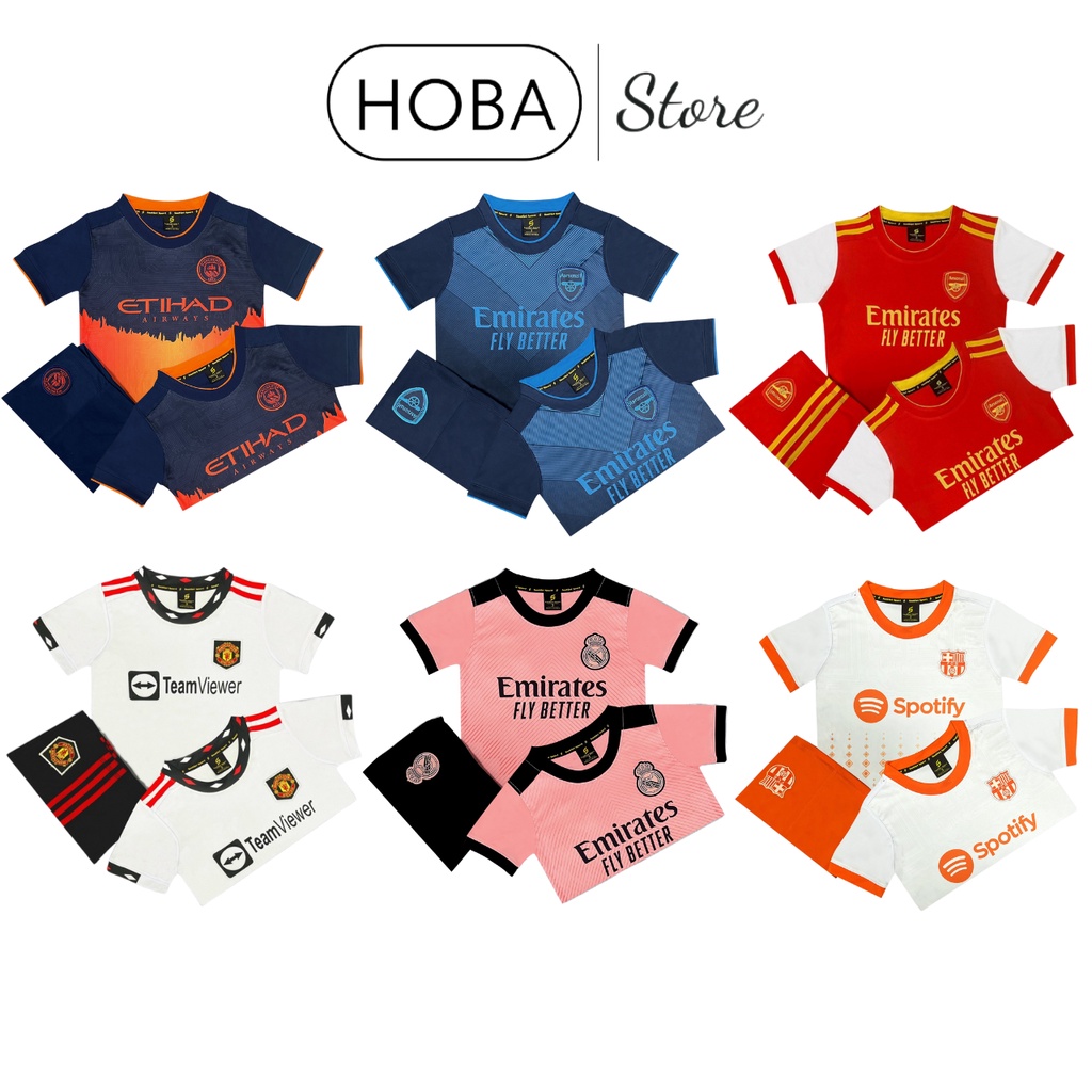 Bộ quần áo bóng đá trẻ em đồ đá banh trẻ em các câu lạc bộ