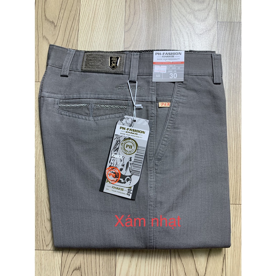 Quần kaki trung niên ống suông công sở kk968 - Xưởng may Phúc Hằng