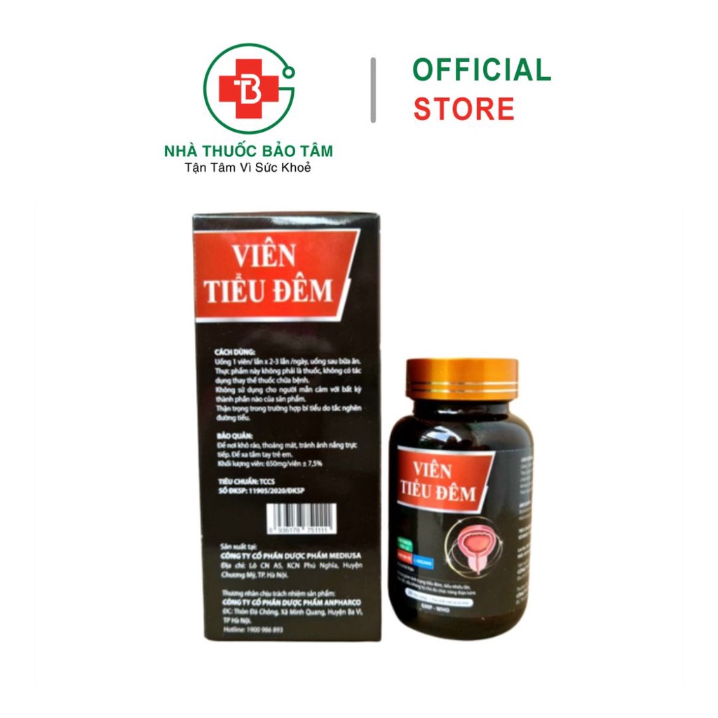 VIÊN TIỂU ĐÊM tăng cường chức năng thận, giảm tình trạng tiểu đêm – Hộp 30 viên nang mềm