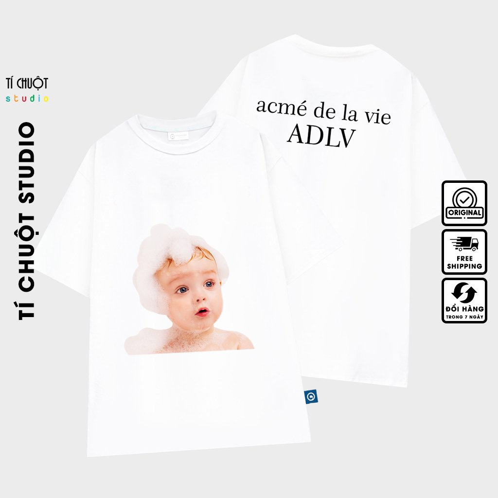 Áo thun ADLV Bé xà bông nam nữ, Áo phông unisex Acmé de la vie tay lỡ form rộng - Tí Chuột Studio