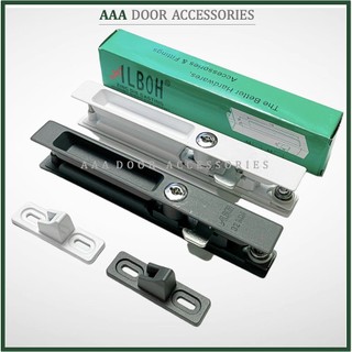 Bộ khoá cửa lùa nhôm hiệu ALBOH (Khoá cửa lùa có tay nắm âm/ Khoá lùa TB tay âm)