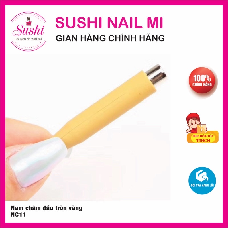 Nam châm mắt mèo đầu tròn  - dụng cụ tạo mắt mèo, vẽ nail, làm móng tay - Sushi Nail Mi