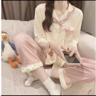 Bộ Pijama phối bèo tiểu thư