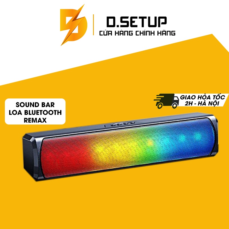 Loa Bluetooth Không Dây Soundbar RGB Remax RB-M8 - Âm Thanh Vòm 3D Phiên Bản Đặc Biệt Dùng Cho Máy Tính ,Có Đèn LED.