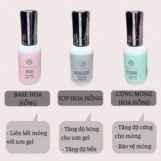 Base, Top, Cứng Móng hoa hồng cao cấp mới 20ml