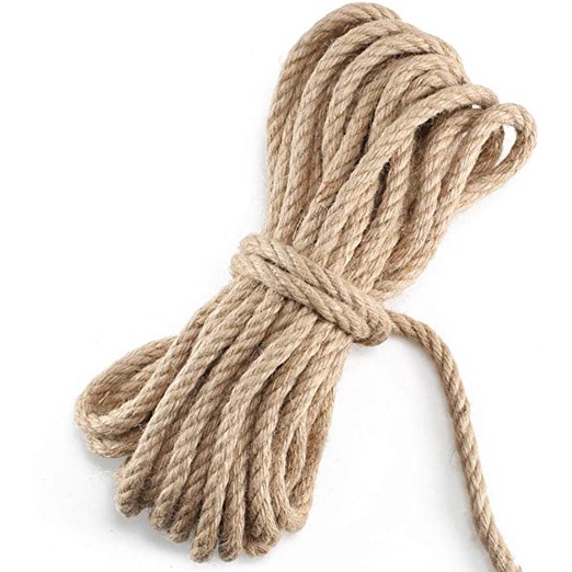 5m dây thừng gai 8mm làm đồ cào móng cho mèo,dùng để decor,trang trí,...