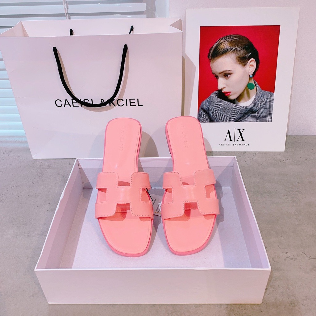 DÉP CHỮ H 2 MÀU THỜI TRANG QUẢNG CHÂU CAO CẤP DE3248