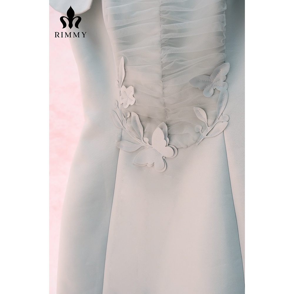 Đầm Thiết Kế Azura By Rimmy Đầm Cổ Vuông Dáng Chữ A, Thêu Đính Tinh Tế