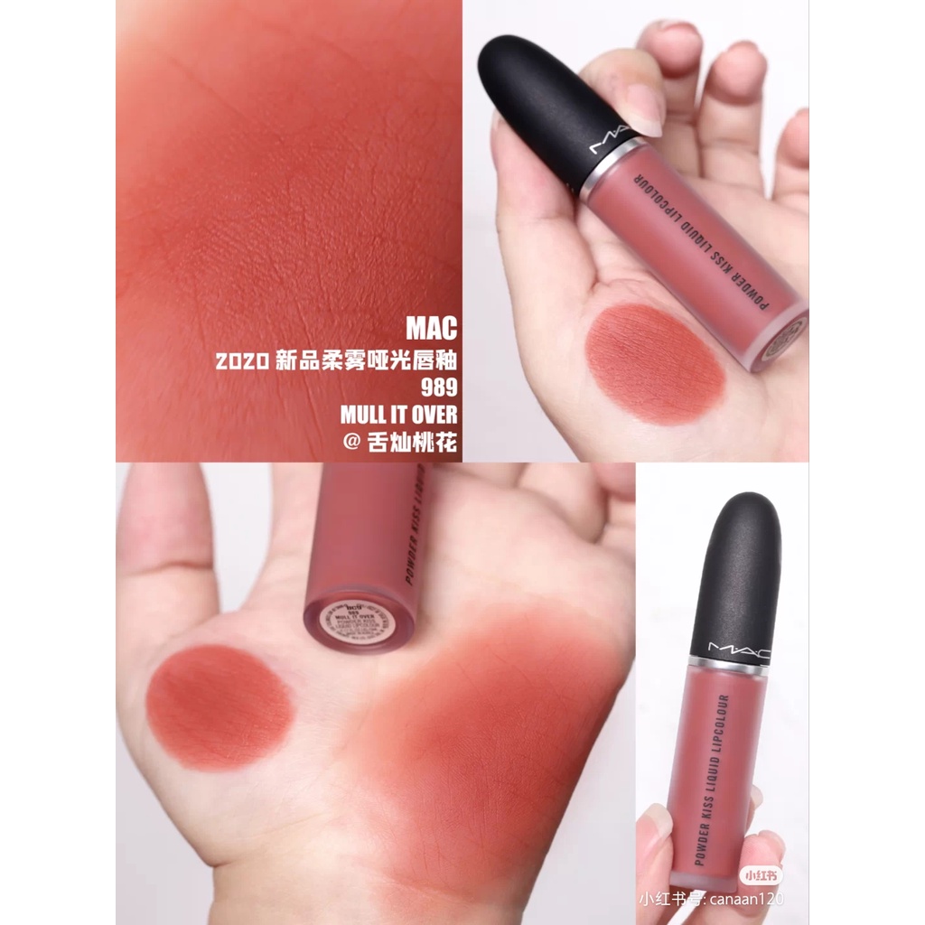 Set son kem M.A.C Powder Kiss Liquid Duo màu Orange Kiss It Twice