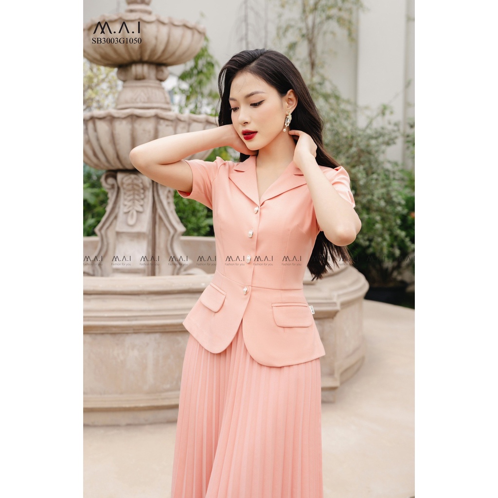 SET BỘ KÍ GIẢ CHÂN VÁY XOÈ, TAY NGẮN DẬP LY CÔNG SỞ SB3003 | BigBuy360 - bigbuy360.vn