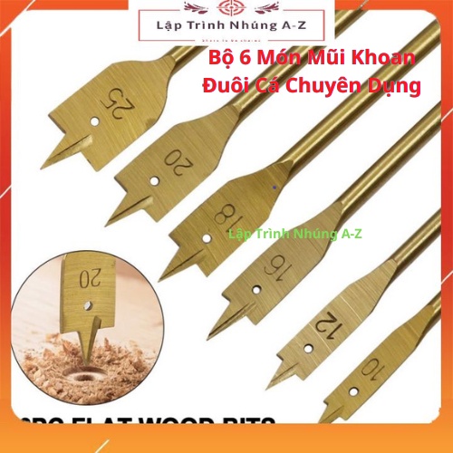 [Lập Trình Nhúng A-Z] Bộ 6 Món Mũi Khoan Đuôi Cá Chuyên Dụng