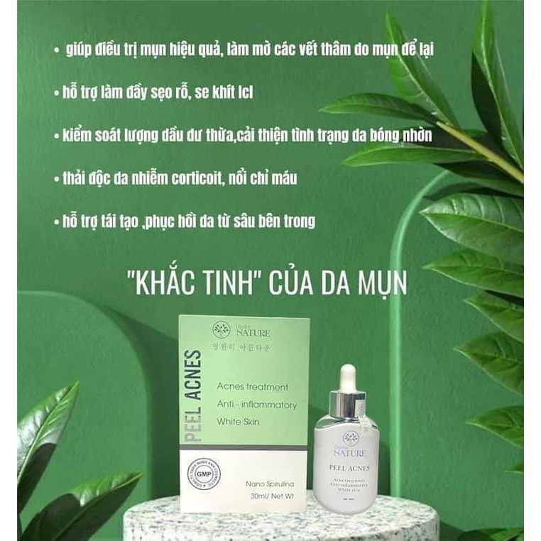 SERUM MỤN ACNES DOCTORNATUR - (Ngừa tất cả các loại mụn,thâm,..đào thải phục hồi tái tạo da,da yếu, giãn mao mạch,...)