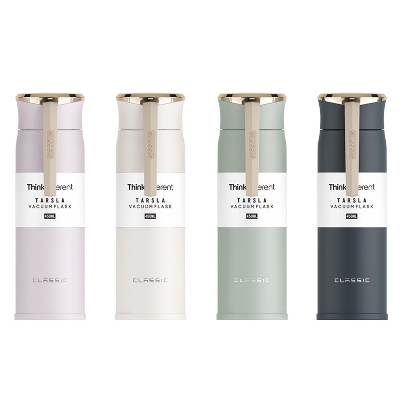Bình nước giữ nhiệt Think Different thể tích 450ML giữ nóng và lạnh từ 8-12h, bình nước đựng nước có 4 màu