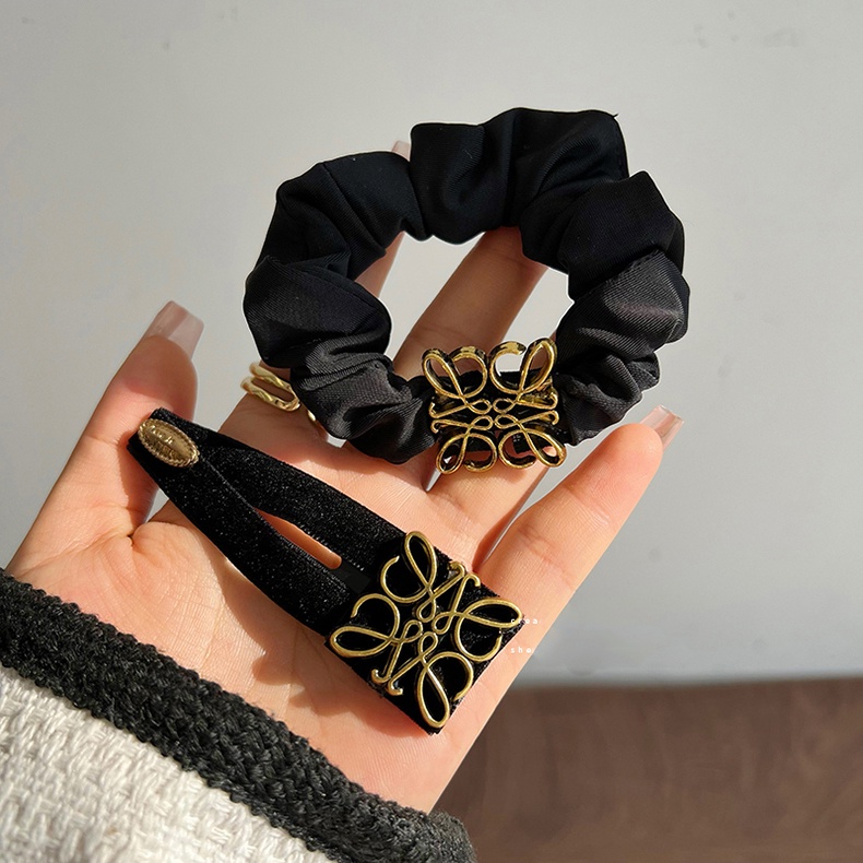 Kẹp Tóc Da Màu Đen Thanh Lịch Cho Nữ