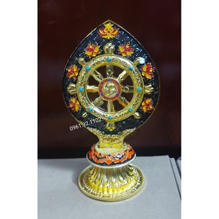 Bánh xe luân hồi pháp luân Bánh Xe phật họa tiết hoa sen Phong Cách Phật Giáo Tây Tạng