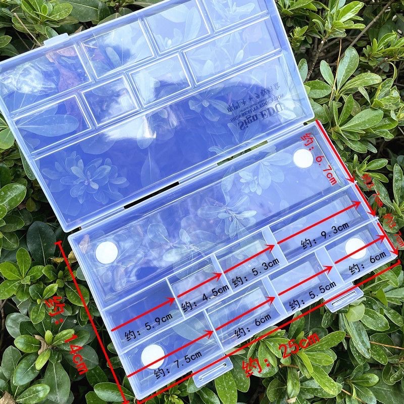 Hộp nhựa chia ngăn đựng ghim kẹp lược, dụng cụ làm tóc