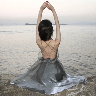 Đầm hở lưng đan dây sexy đi biển, đi tiệc.