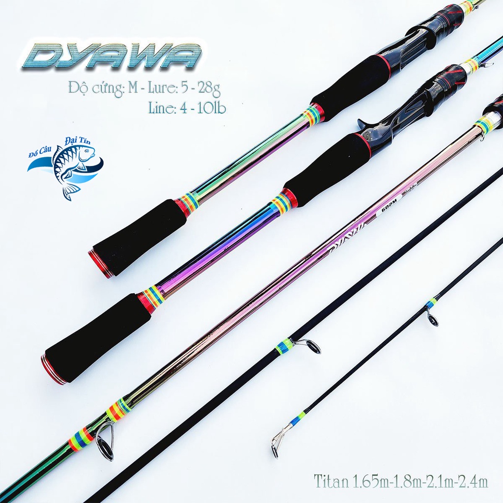 Cần câu lure máy ngang và máy đứng Dyawa titan