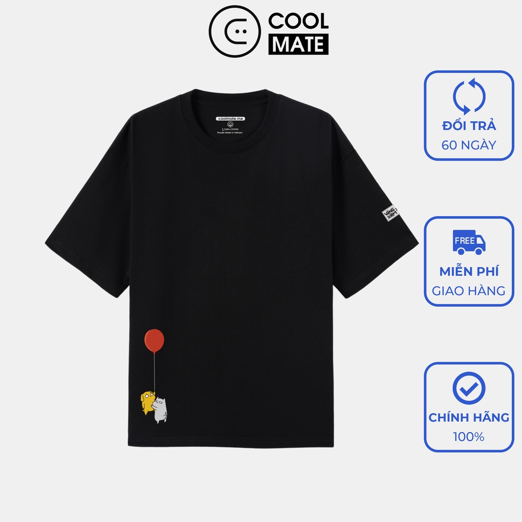 Vàng Xám - Áo Thun oversize Bóng Bay - Thương hiệu Coolmate