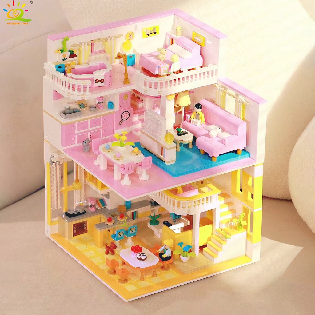 Mô Hình Đồ Chơi Lắp Ráp Nhà Búp Bê villa pet Mini Ấm Áp Sáng Tạo