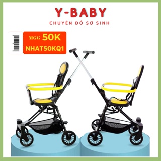 Xe đẩy gấp gọn VBABY Q1, xe đẩy đu lịch gấp gọn 2 chiều đa năng cho bé