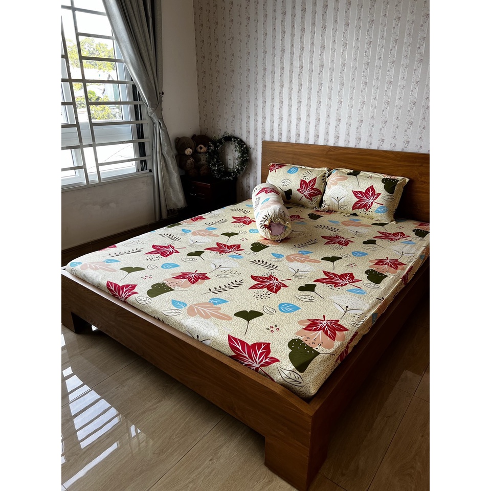 Bộ ga thun lạnh 4 món ga thun hàn quốc chuyên dra thun lạnh đặt may theo yêu cầu