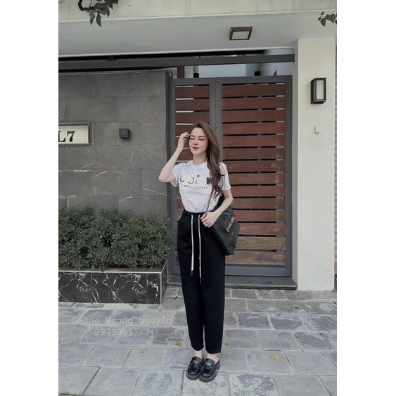 Quần baggy nỉ hai da tag túi