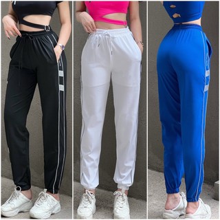 Quần Jogger Thể Thao Nữ Tập Gym, Chạy Bộ 2 Sọc Fashion Co Giãn Tốt