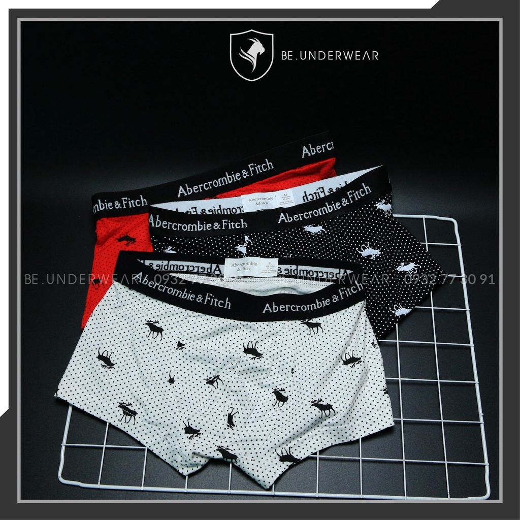 Quần lót nam, COMBO 3 quần sịp nam boxer chất thun lạnh mềm mịn thoáng mát  Be Underwear ABE1