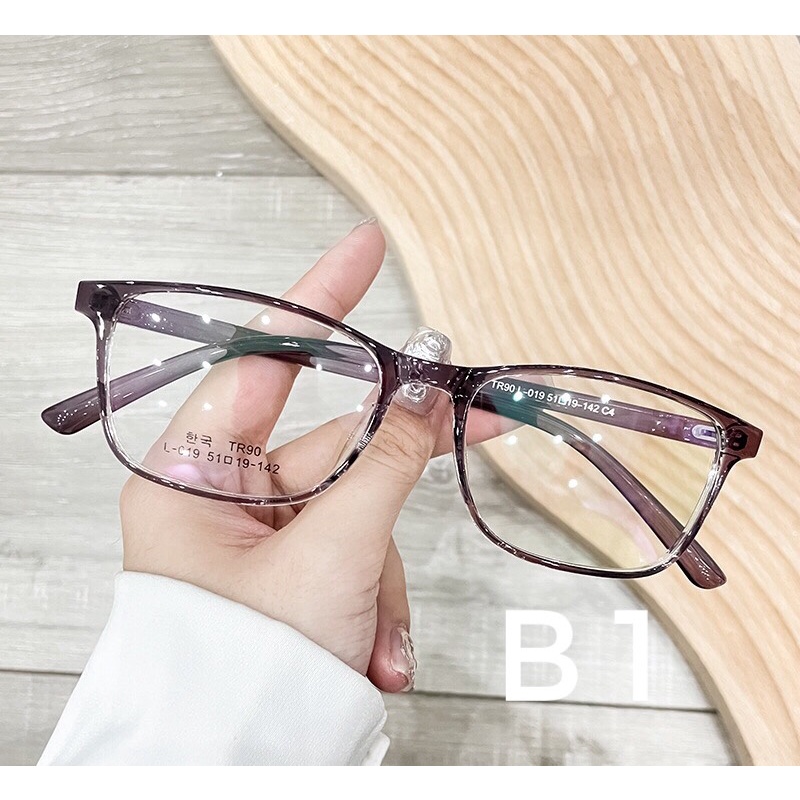 Gọng Kính Cận Nhựa Dẻo TR90 Cực Đẹp, Thời Trang Nam Nữ Thanh Lịch, Đeo Dễ Chịu, Không Đau Vành Tai - B1