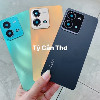 Lưng kính Vivo V25 liền kính camera , Keo dán lưng T7000 đen