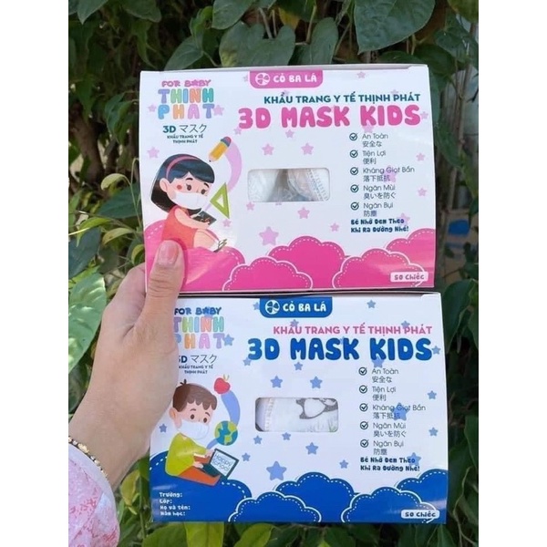 Khẩu Trang Y Tế Trẻ Em Thịnh Phát 3D Mask Kids - Hộp 50 Chiếc