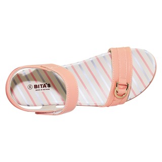 Sandal đế bằng bé gái Bita's SOB.280 (Cam san hô + Hồng sen + Trắng)