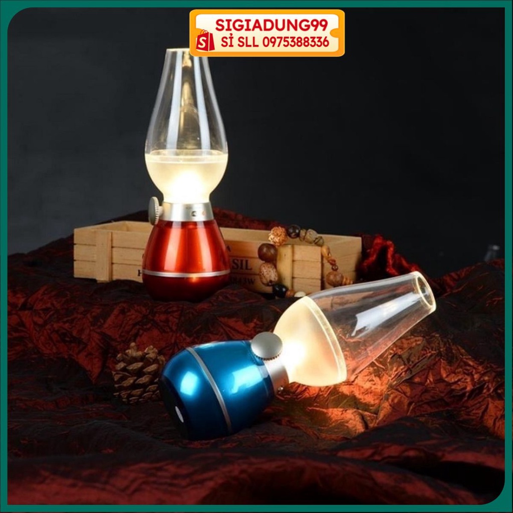Đèn Bàn Thờ Sạc Điện Hình Đèn Dầu, Đèn Dầu Cảm Ứng, Đèn Thờ Cảm Ứng Điện Tử LED Thổi Bật Tắt Thông Minh, Tiện Lợi