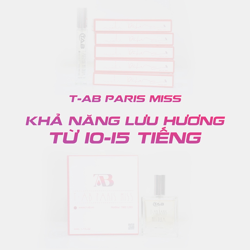 Nước Hoa Nữ T-AB Paris Miss  Nhẹ Nhàng, Ngọt Ngào, Nữ Tính