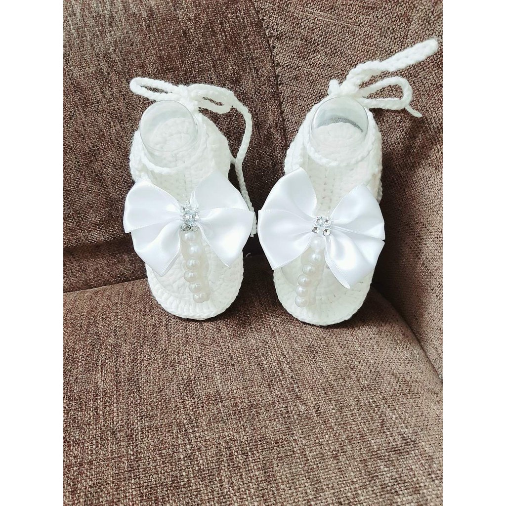 Giày bệt, dép đan len mùa hè cho bé gái 0-12 tháng