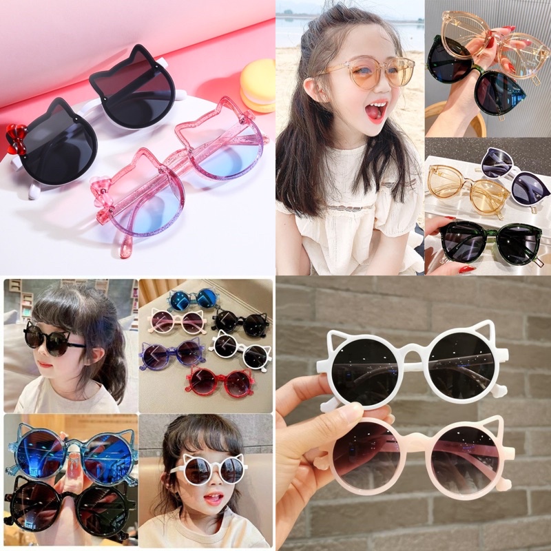 Kính mắt chống uv hình hello kitty dễ thương cho bé gái