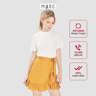 Váy nữ MARC FASHION mini đắp chéo viền bèo CBVH043921