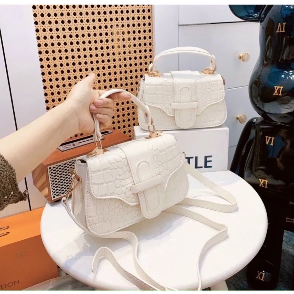 Túi Xách Cầm Tay Bản Da Rắn Kết Hợp Đeo Chéo - Túi Đeo Nữ Thời Trang Hot Trend Năng Động Trẻ Trung