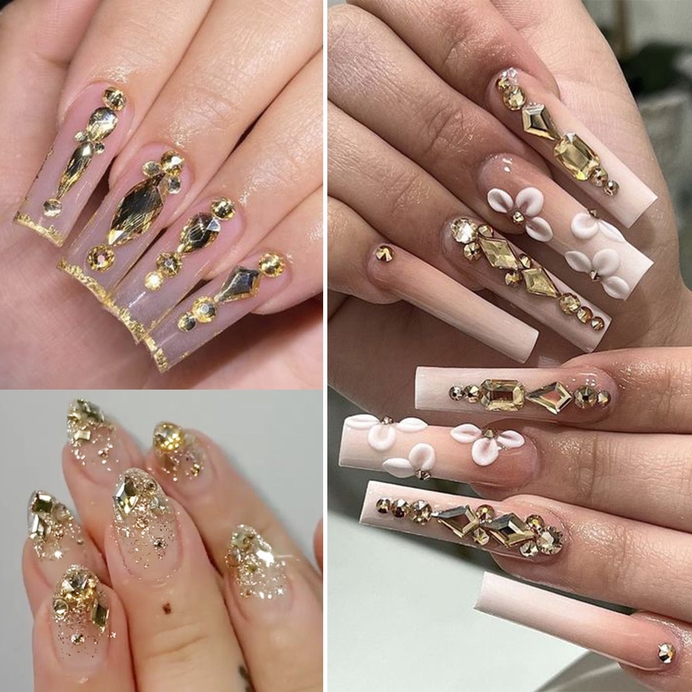 Đá Pha Lê 3D Hình Trái Tim Sang Trọng Dùng Trang Trí Móng Tay