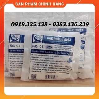 Gạc y tế phẫu thuật cản quang VT - An Lành 10cm x 10cm x 8 lớp ( 10 miếng),