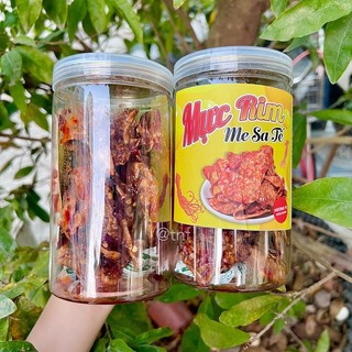 Mực rim me & mực rim sa tế - đặc sản nha trang - hũ nắp vặn