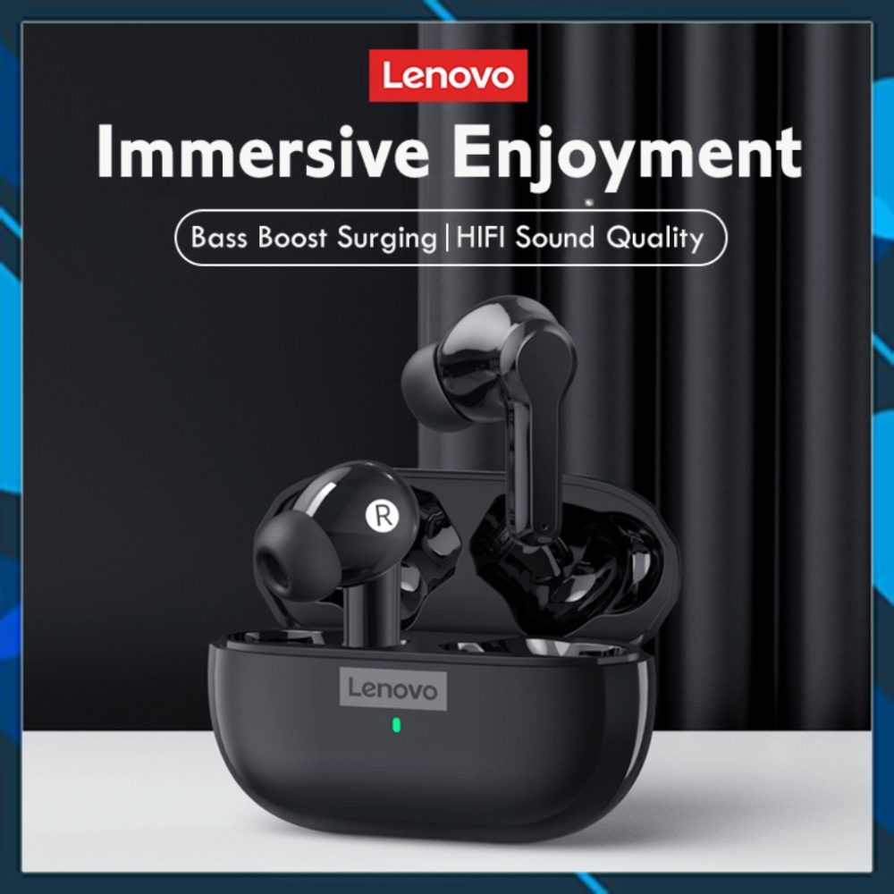 Nguyên bản Lenovo LP1S TWS Tai nghe Bluetooth 5.0Tai nghe thể thao chống thấm nước Giảm tiếng ồn với Mic tai nghe gaming