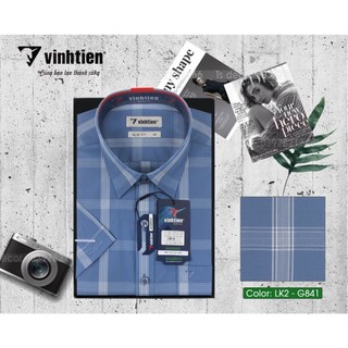 Áo Sơ Mi Ngắn Tay Bambo Dáng Slimfit Vĩnh Tiến G841