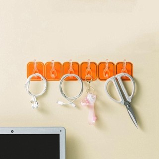 Thanh Dán Tường 6 Móc Treo Đồ Siêu Chắc