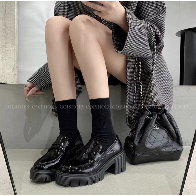 Chunky Loafer Da Bóng - Loafer đế cao - Coishoes