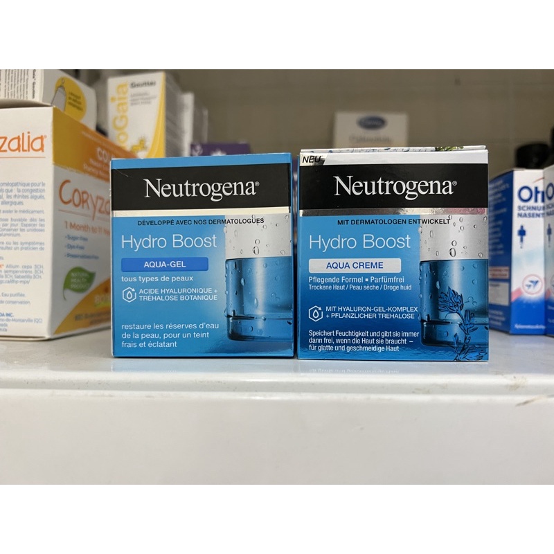 Kem dưỡng ẩm 50g Neutrogena Hydro Boost Water Gel (Aqua Gel) và Gel Cream (Aqua Creme)